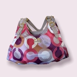Coach Maggie Madison Graphic Op Art Sateen Bag